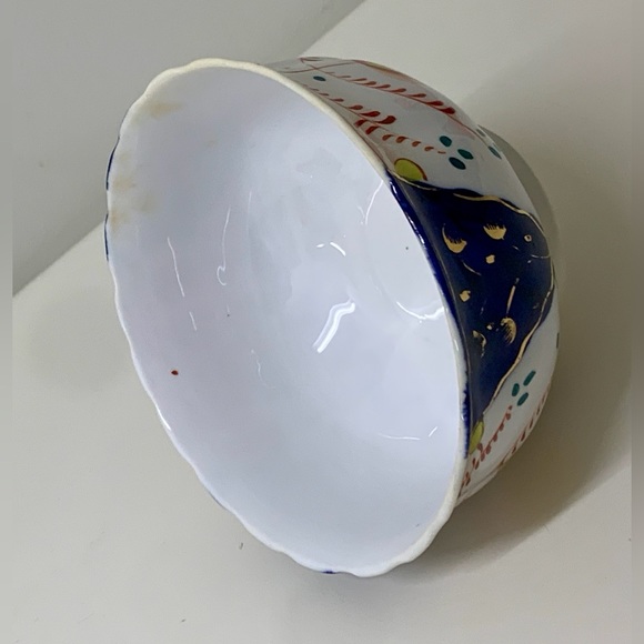 19th Century Vintage Gaudy Welsh Tulip Pattern Lusterware Waste Slop Bowl - Picture 16 of 16